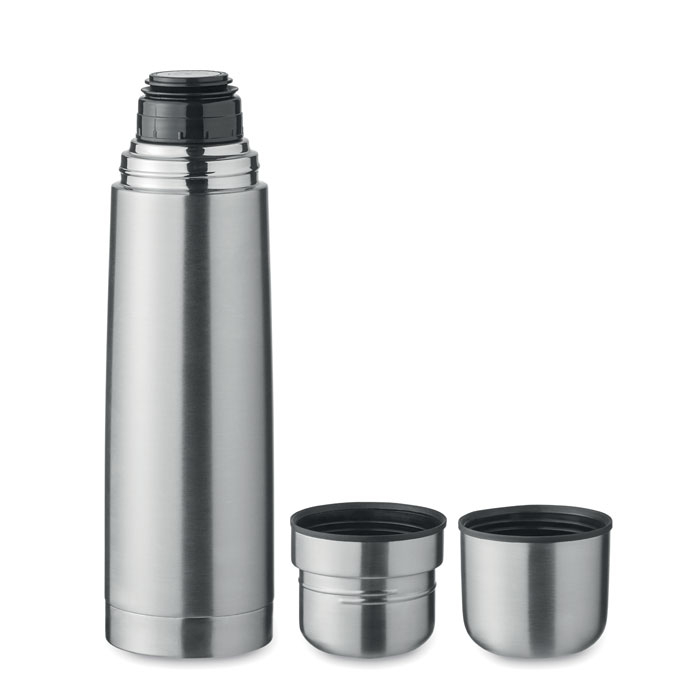 Bouteille publicitaire double paroi recyclée 750ml BUSSLOO Argent mat
